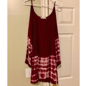 Crimson Red tie dye dress